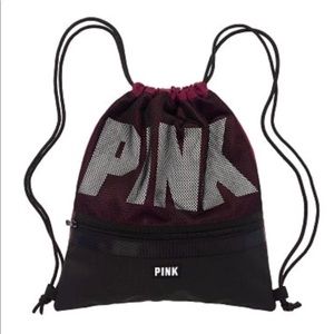 Victoria Secret PINK Drawstring Backpack Ruby NWT